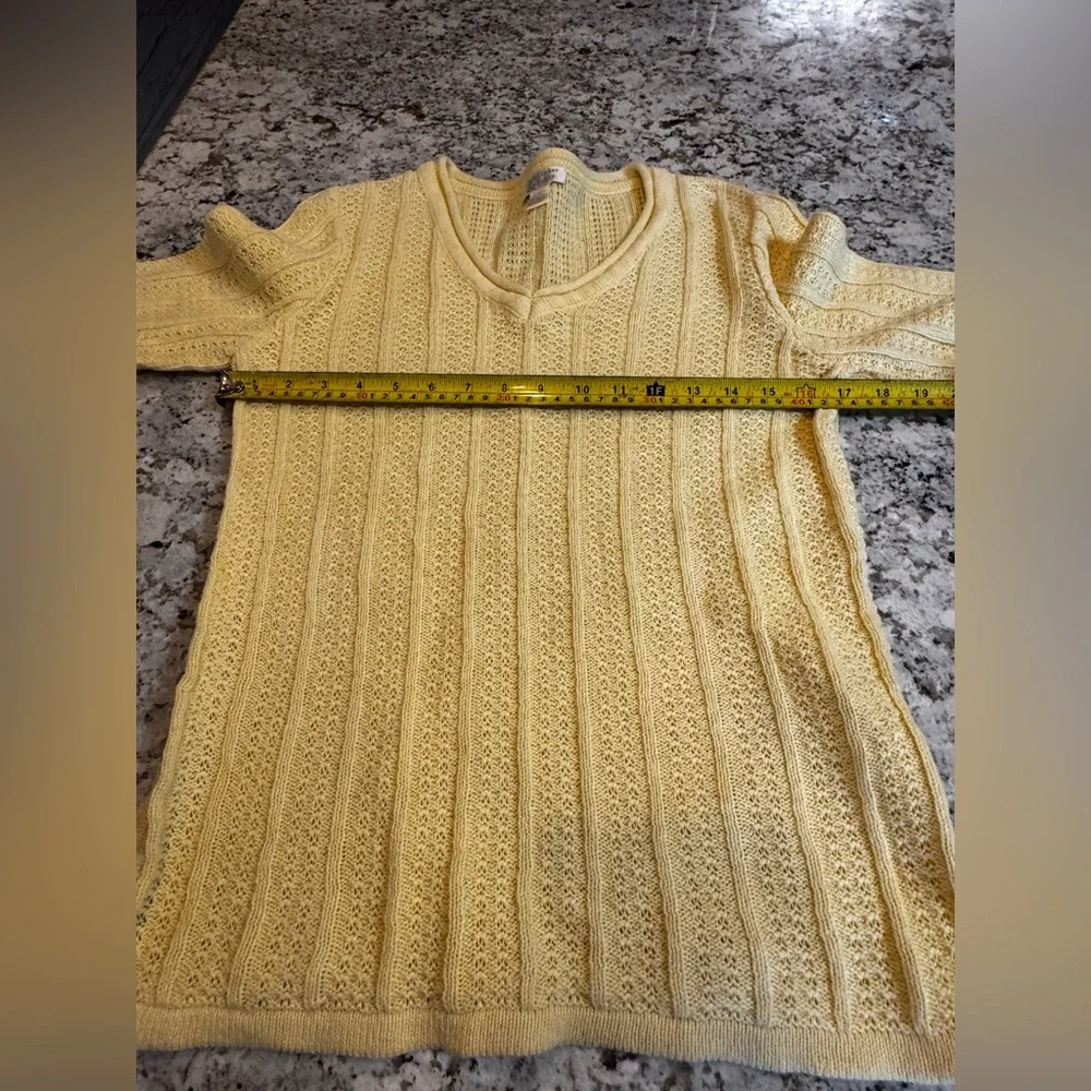 Christopher & Banks Light‎ Yellow V-Neck Sweater